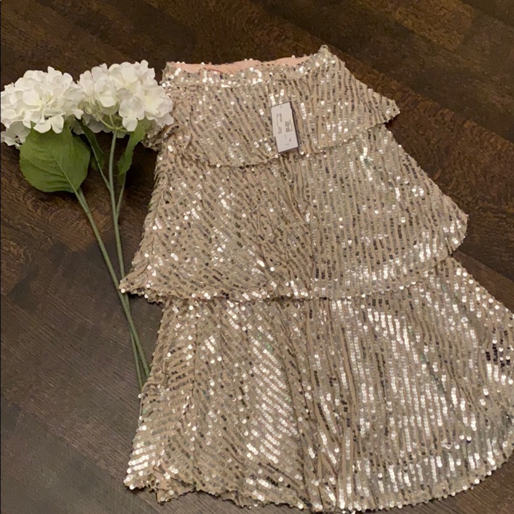 Sequin Tiered Skirt